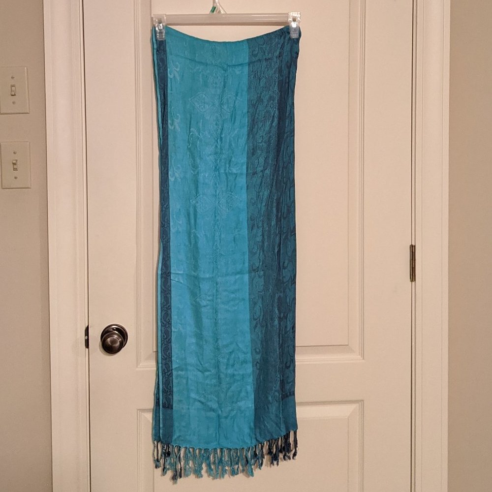 Blue and Teal Scarf